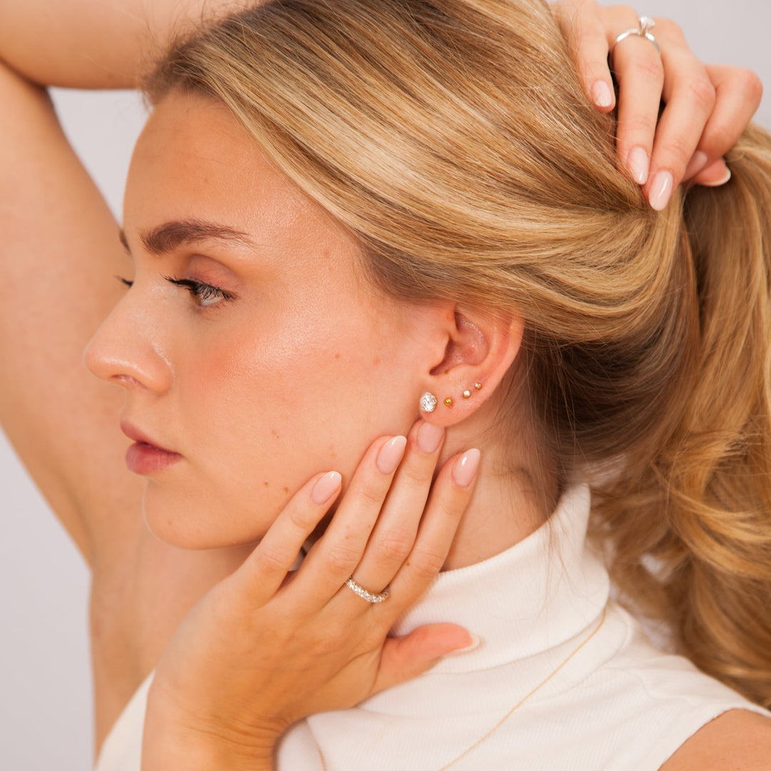 Ohrringe mit Diamanten Studs, laborgezüchtete Diamanten Ohrringe