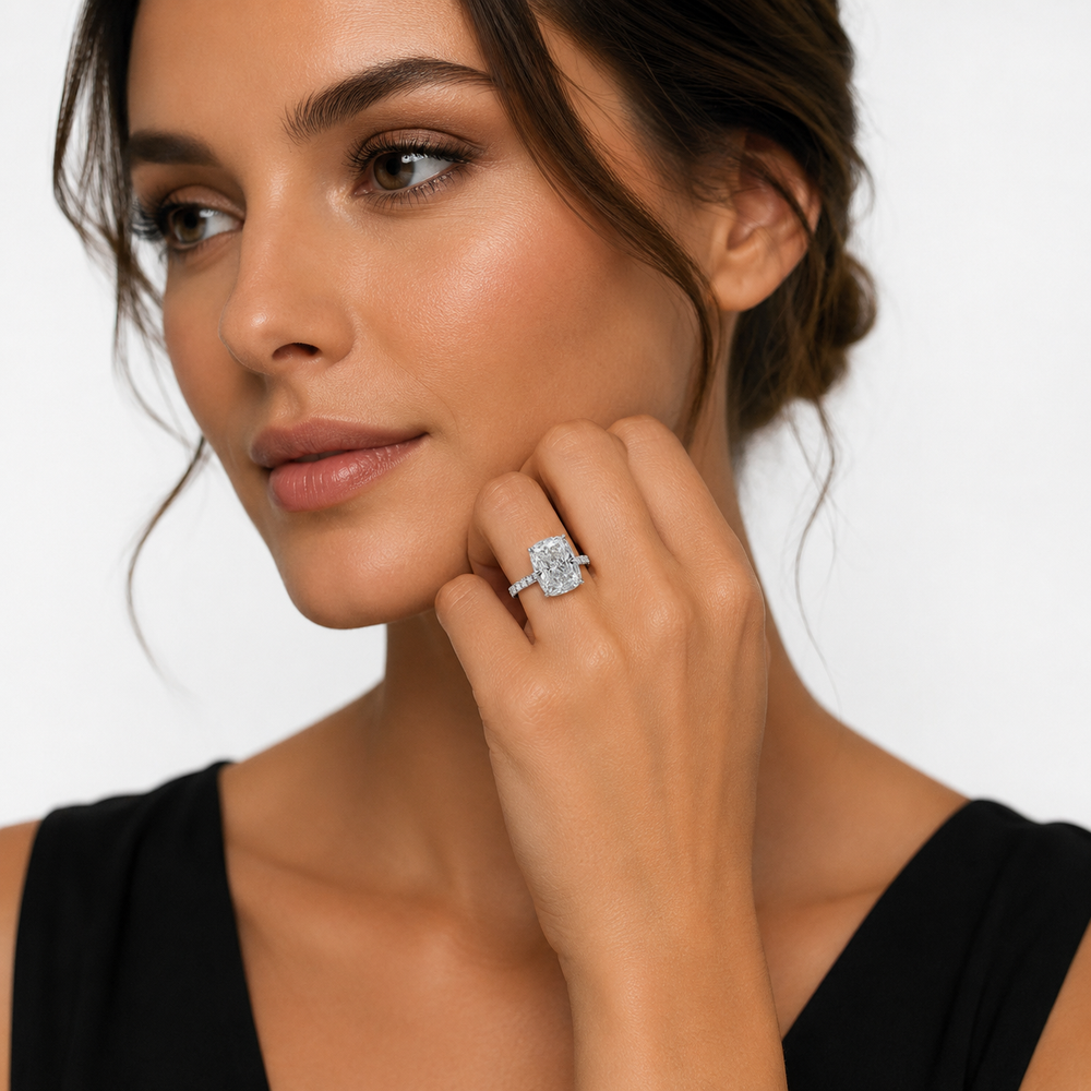 Verlobungsring Luxus, Geschenk, gold, laborgezüchteter Diamant 