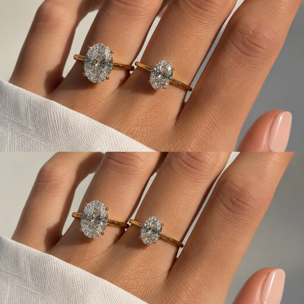Verlobungsring Gelbgold, over Diamant
